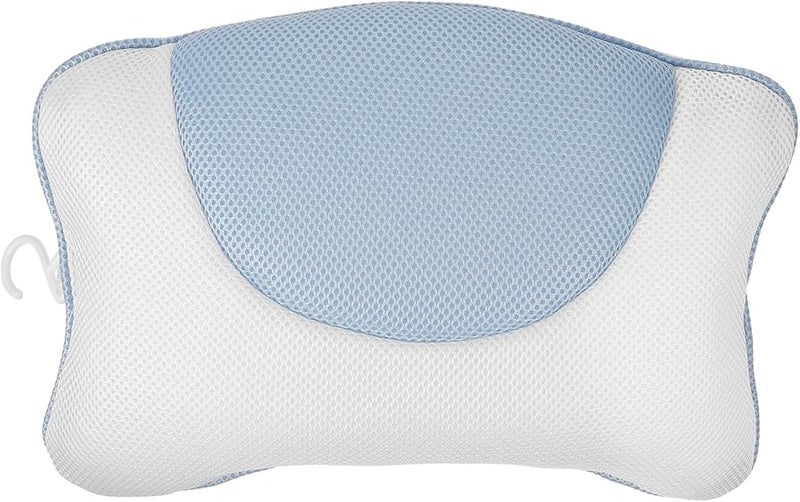 Wakauto 3D Mesh Bath Pillow with 4 Suction Cups Non Slip Washable Tub Neck Headrest - Image 1
